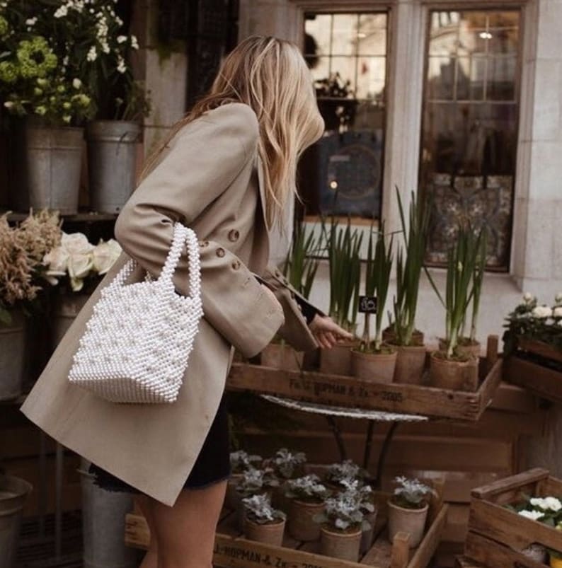 Pearl Woven Dinner Bag