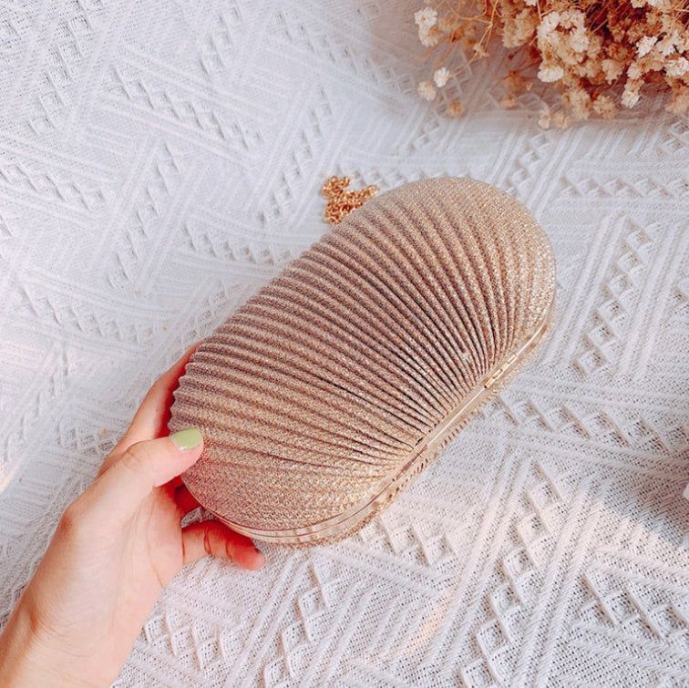 Golden Shell Clutch