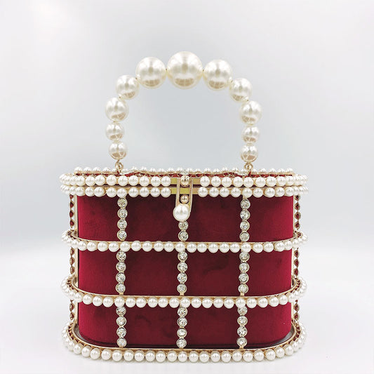 Wonderland Pearl Cage Bag